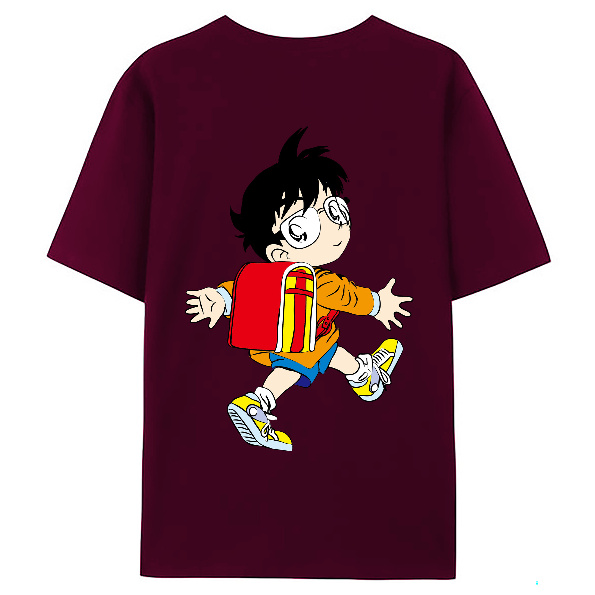 （画像用） 名探偵コナン 江戸川 コナン Detective Conan Conan Edogawa レディース半袖Tシャツ(バックプリント)